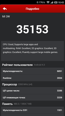 производительность Xiaomi Mi3
