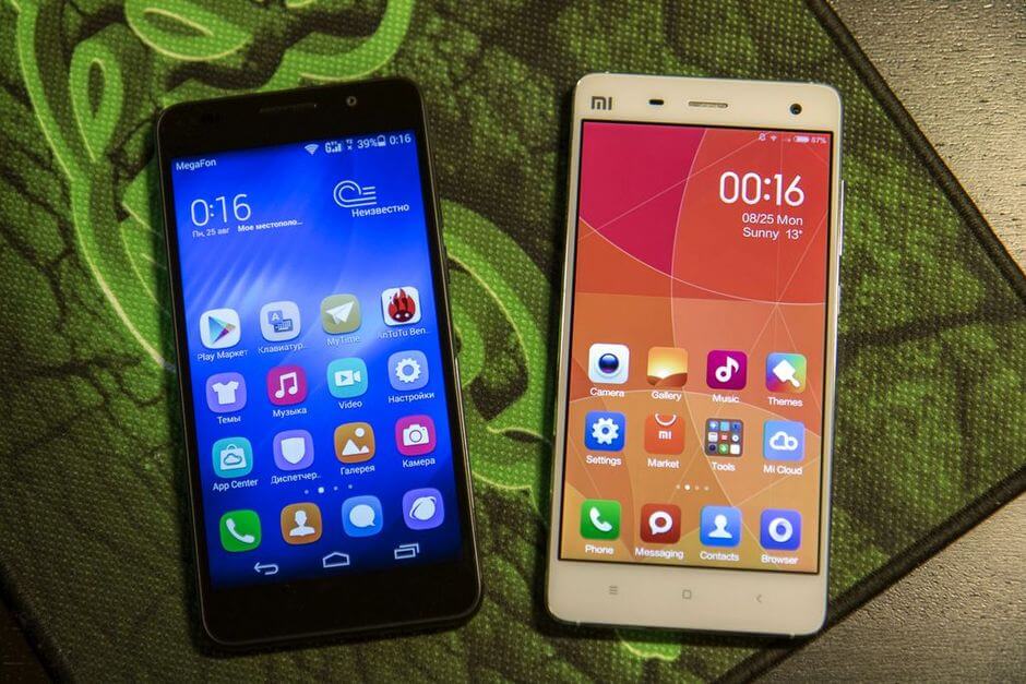 Huawei Honor 6 и Xiaomi Mi4